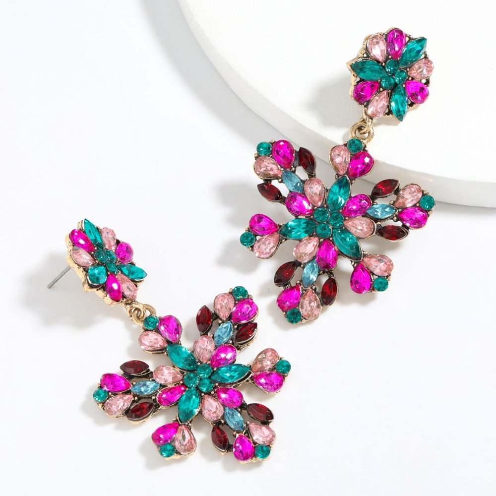 Fuchsia Diamond Chandelier Earring
